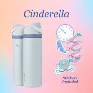 Disney Princess CINDERELLA 24 OZ Owala FreeSip NWT
